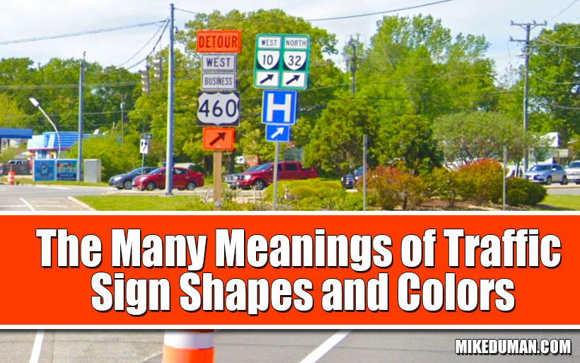 road sign shapes and colors
